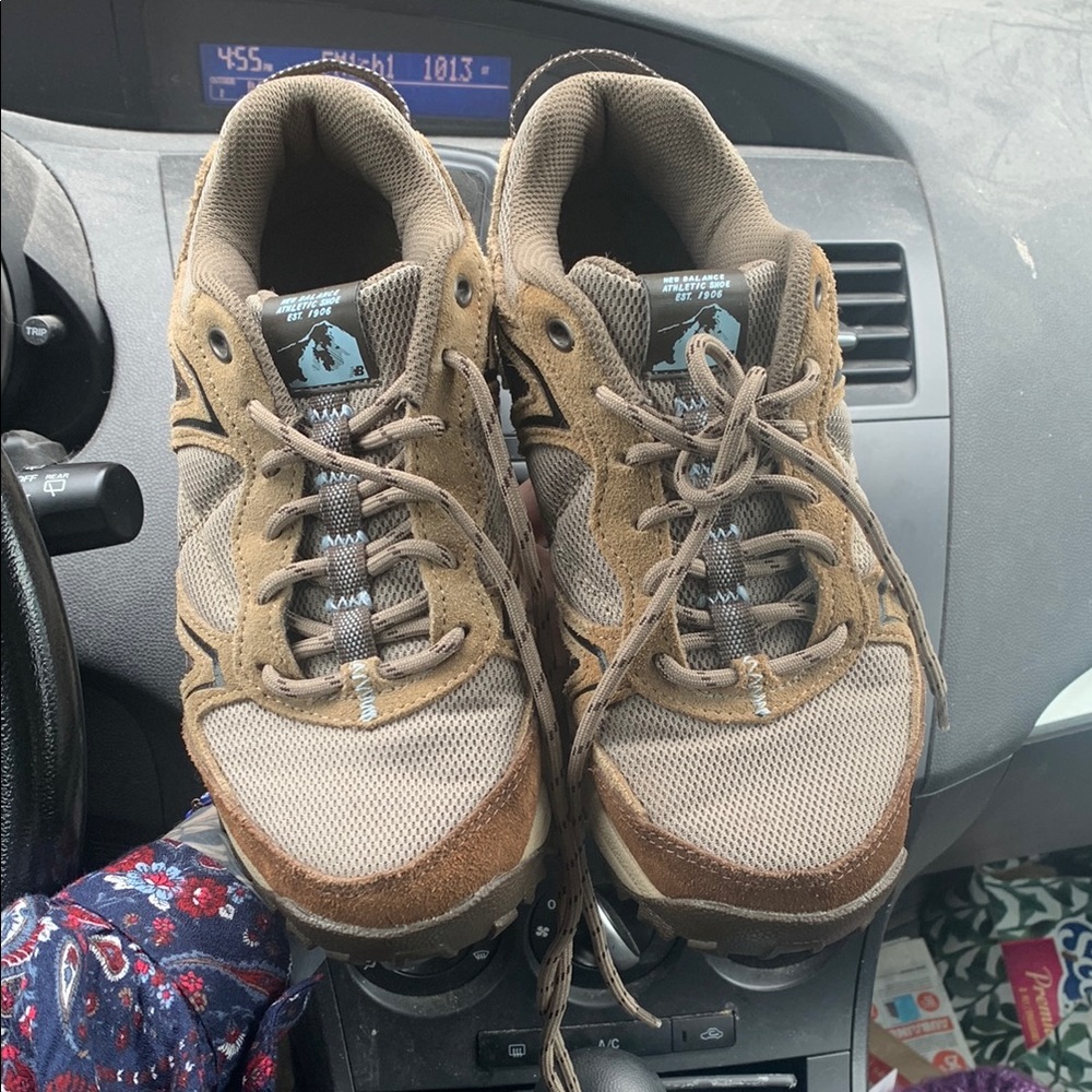 Brown and Tan Hiking New Balance Shoes